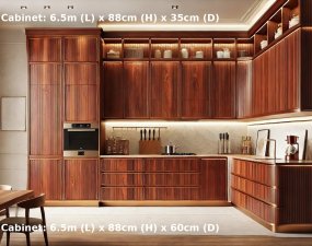 kích thước tủ bếp tiêu chuẩn