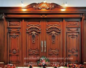 Cửa gỗ 4 cánh đẹp