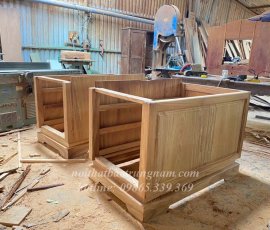 Mẫu bàn làm việc gỗ gõ đỏ lớn LV02