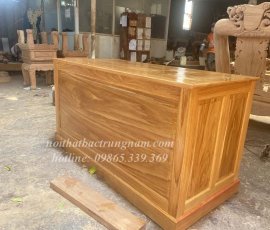 Mẫu bàn làm việc gỗ gõ đỏ cao cấp LV01