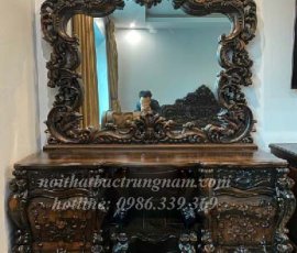 Bàn phấn gỗ Mun sọc cổ điển đẳng cấp thượng lưu