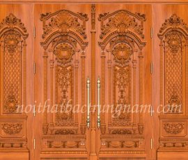 BỘ CỬA CHÍNH CỔ ĐIỂN 4 CÁNH GỖ GÕ ĐỎ CC30GD