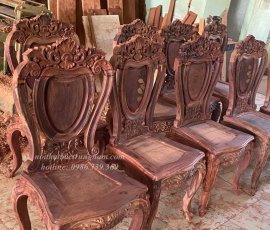 Bộ bàn ghế ăn gỗ cẩm lai BA11