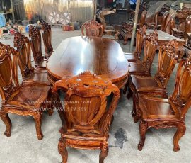 Bộ bàn ghế ăn gỗ cẩm lai BA11