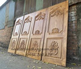 bộ cửa phòng tân cổ điển gỗ gõ đỏ cao cấp