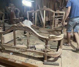 Giường ngủ tân cổ điển gỗ gõ đỏ cao cấp G07