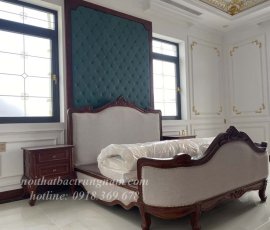 Giường ngủ tân cổ điển gỗ gõ đỏ cao cấp G07