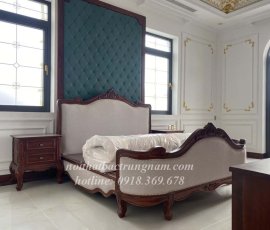 Giường ngủ tân cổ điển gỗ gõ đỏ cao cấp G07