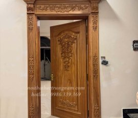 Mẫu cửa phòng tân cổ điển gỗ gõ đỏ CP26GD