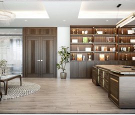 nội thất phòng làm việc hiện đại, sang trọng