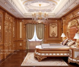 Nội thất thiết kế phòng ngủ master cổ điển hoàng gia