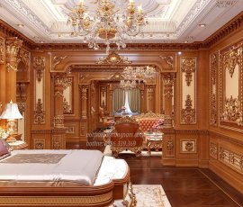 Nội thất thiết kế phòng ngủ master cổ điển hoàng gia