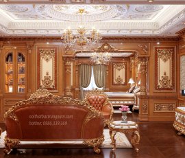 Nội thất thiết kế phòng ngủ master cổ điển hoàng gia