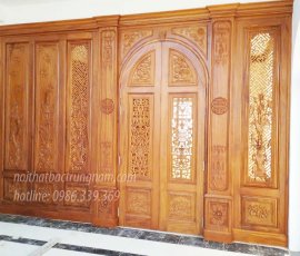 thi công phòng thờ biệt thự anh Thân Q12