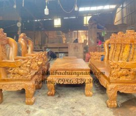 bo salon phong khach go do cham nghe
