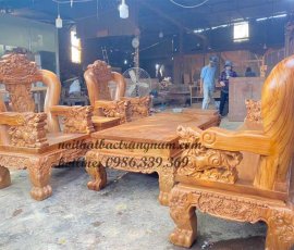 bo salon phong khach go do cham nghe