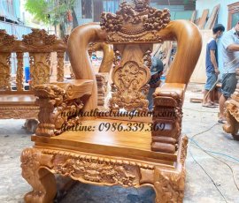 bo salon phong khach go do cham nghe
