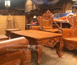 Bộ sofa hoàng gia gỗ gõ đỏ CP15GD