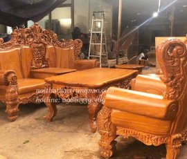 Bộ sofa hoàng gia gỗ gõ đỏ CP15GD