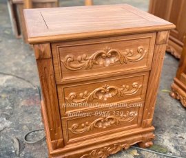 Tủ đầu giường gỗ gõ đỏ TAB02