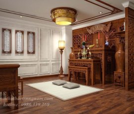 Thi công nội thất phòng thờ PT15