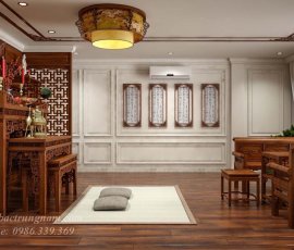 Thi công nội thất phòng thờ PT15
