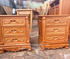 Tủ đầu giường gỗ gõ đỏ TAB02