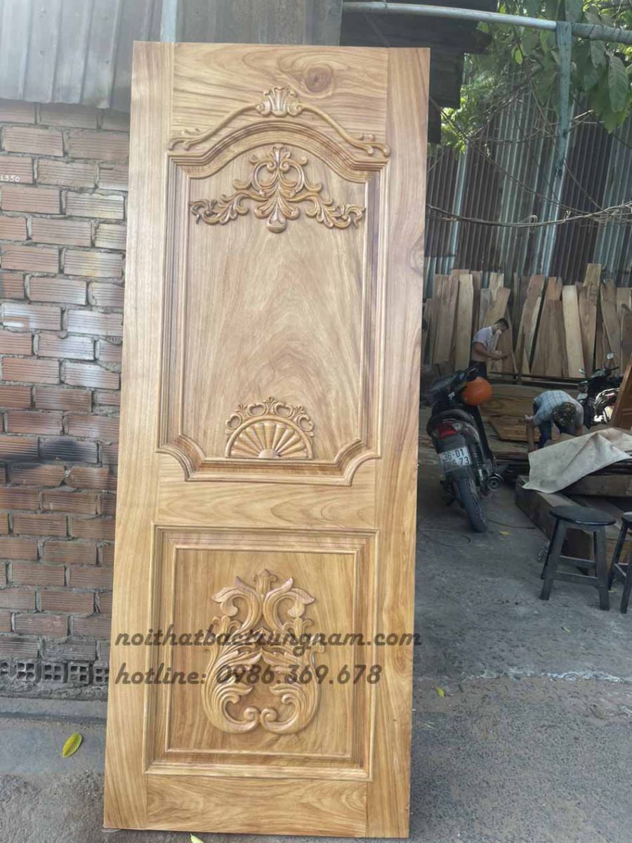 bộ cửa phòng tân cổ điển gỗ gõ đỏ cao cấp