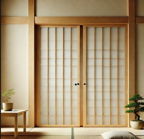 Mẫu cửa gỗ 2 cánh kiểu Nhật