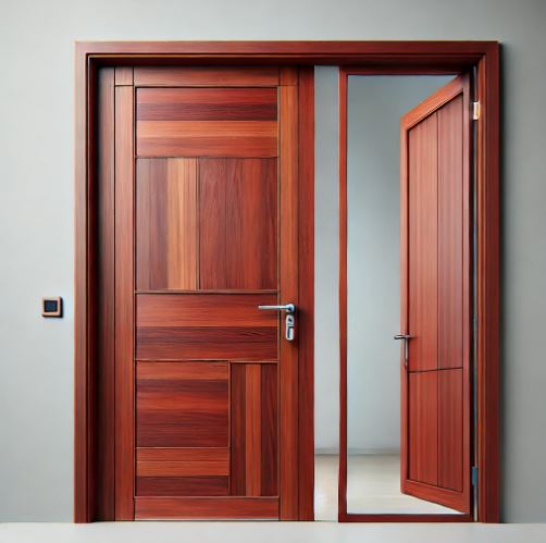Mẫu cửa gỗ 2 cánh đơn giản, hiện đại