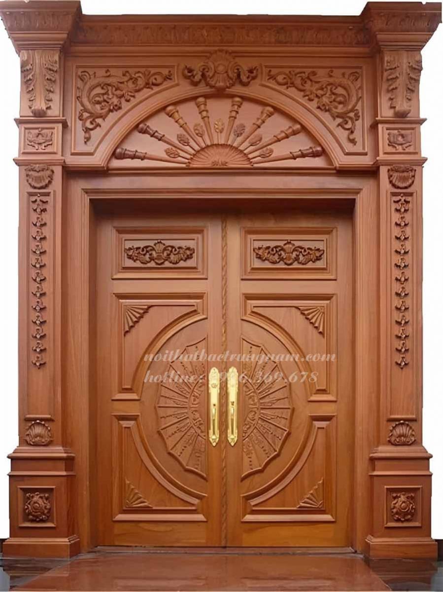 Bộ cửa tân cổ điển 2 cánh đẹp