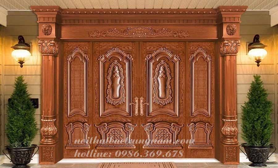 Bộ cửa tân cổ điển 4 cánh cao cấp CC28GD 