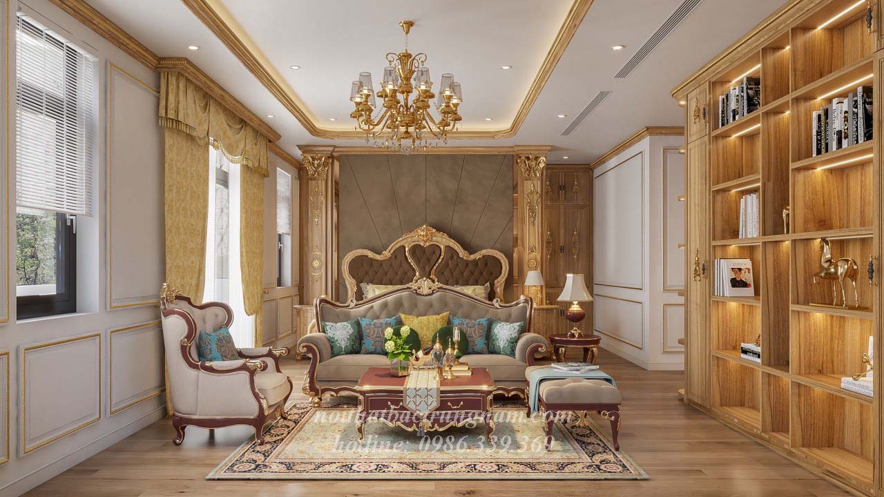 Phòng ngủ tân cổ điển thanh lịch quý phái