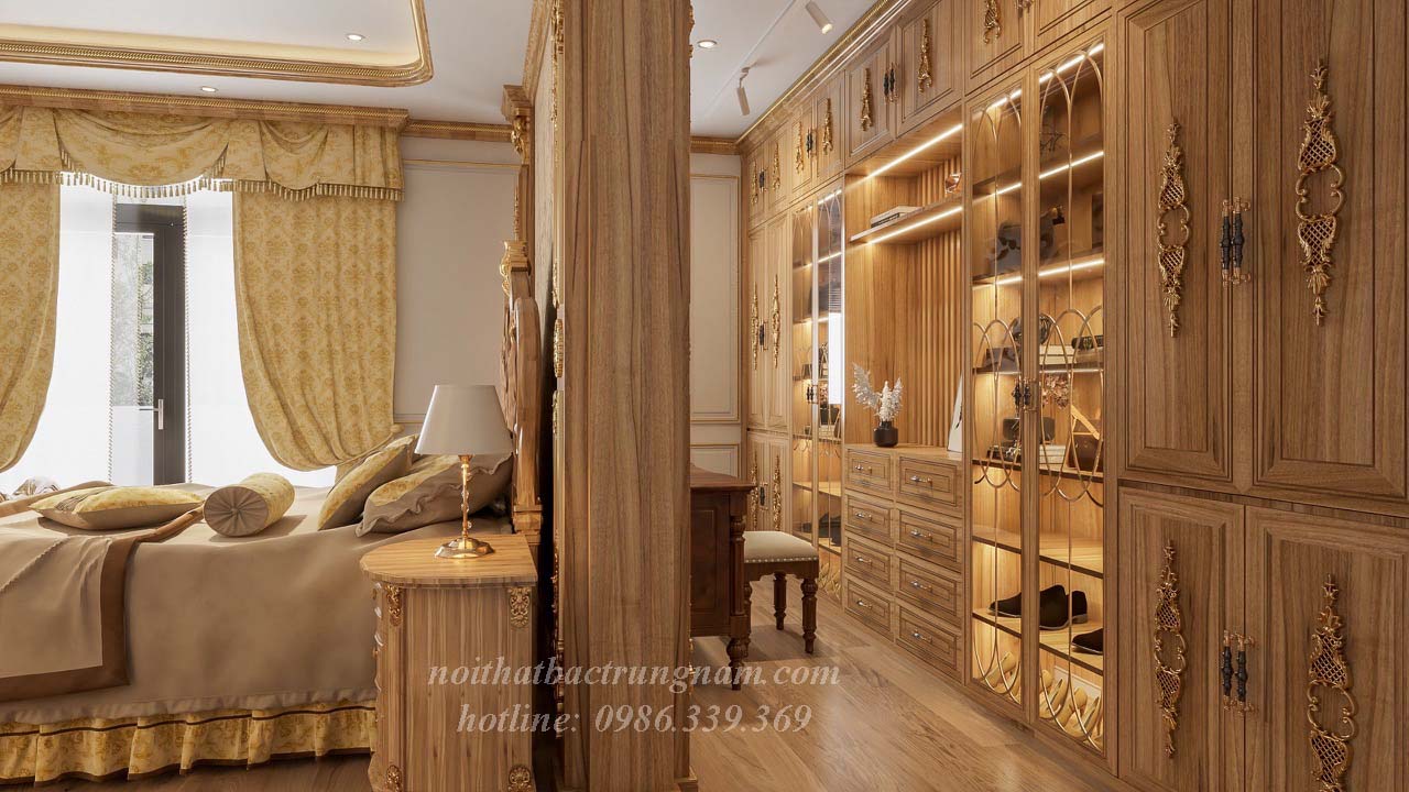 Phòng ngủ tân cổ điển thanh lịch quý phái