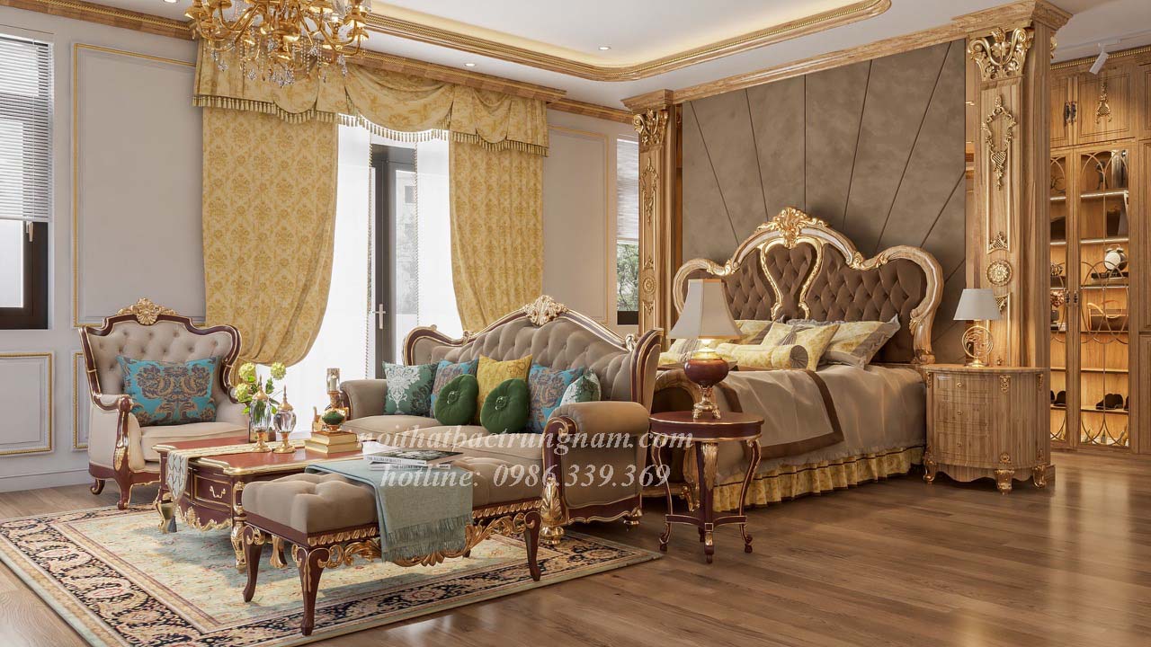 Phòng ngủ tân cổ điển thanh lịch quý phái