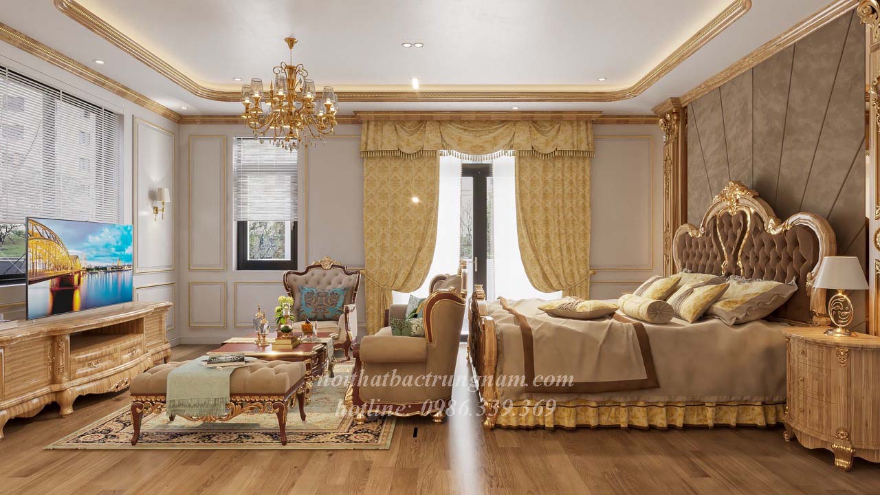 Phòng ngủ tân cổ điển thanh lịch quý phái