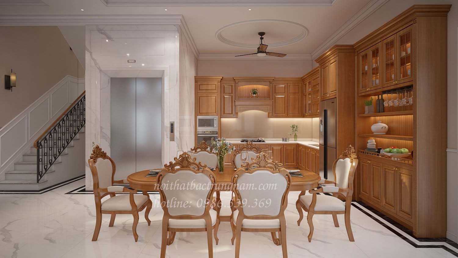 NỘI THẤT THIẾT KẾ PHÒNG KHÁCH PHÒNG ĂN LIỀN KỀ NT04