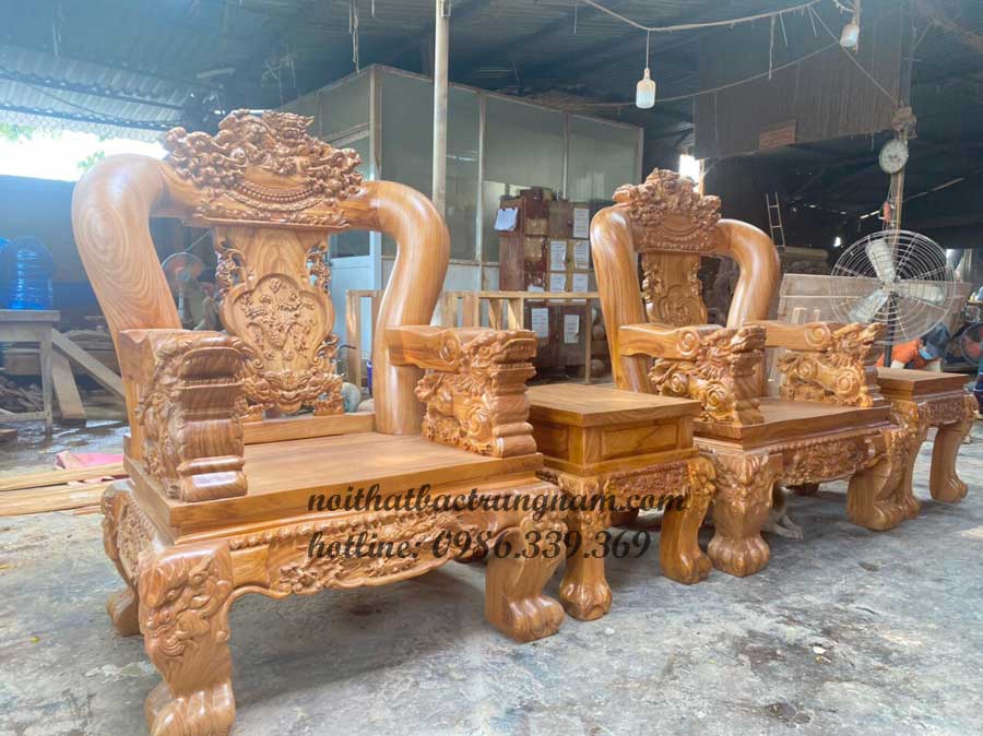 bo salon phong khach go do cham nghe